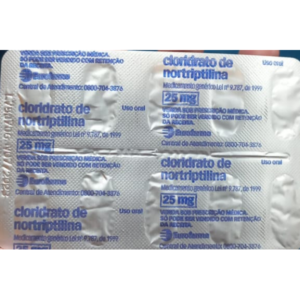 CLORIDRATO DE NORTRIPTILINA 25MG 10 CÁPSULAS